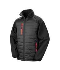 Result Genuine Recycled Result Black compass padded softshell jacket