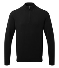Asquith & Fox Men's cotton blend ¼ zip sweater