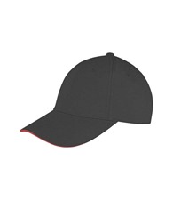 Result Headwear Memphis brushed cotton low-profile sandwich peak cap