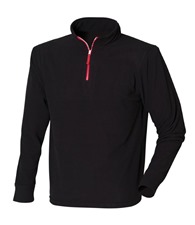 ¼ zip long sleeve fleece piped