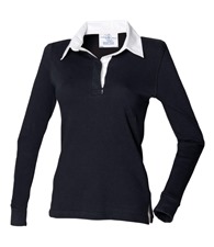Women's long sleeve plain rugby shirt