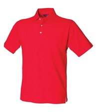 Henbury Classic cotton piqué polo with stand-up collar