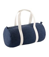 Denim barrel bag