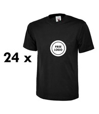 24 x UC301 Best Value T-Shirts With Free Logo