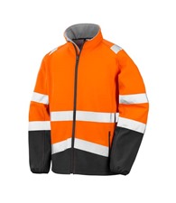 Printable safety softshell jacket
