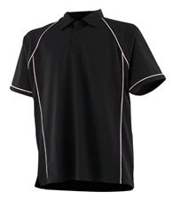 Kids piped performance polo