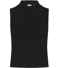Women's high neck crop vest