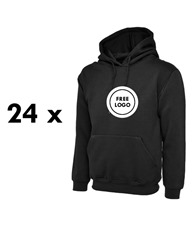 24 x UC502 Classic Hoodies With Free Logo