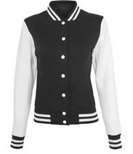 Build Your Brand Women's sweat college jacket