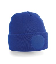 Circular patch beanie