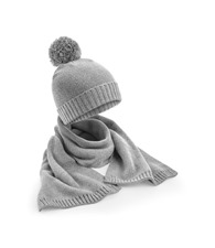 Beechfield Knitted scarf and beanie gift set