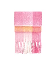 Fluffy check scarf