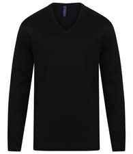 Cashmere touch acrylic v-neck jumper