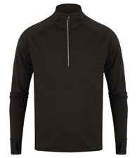 Long-sleeved ¼ zip top