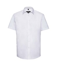 Short sleeve herringbone shirt