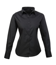 Women's poplin long sleeve blouse