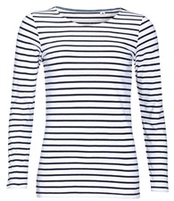 Ladies Marine Long Sleeve Striped T-Shirt