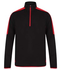 ¼ zip mid-layer with contrast panelling