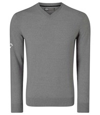 Callaway Ribbed v-neck Merino sweater