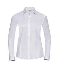 Women's long sleeve herringbone shirt