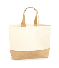 Jute base canvas tote XL