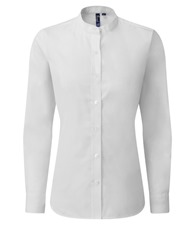 Women's banded collar 'grandad' shirt