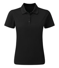 Women's spun dyed sustainable polo shirt