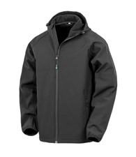 Recycled 3-layer printable hooded softshell