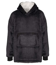 The Kids Ribbon oversized cosy reversible sherpa hoodie