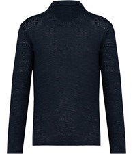 Spasso Long Sleeve Linen Polo Shirt