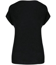 Spasso Ladies V Neck Linen T-Shirt