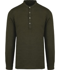 Spasso Washed Mao Collar Shirt