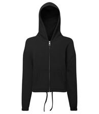 Kids TriDri� recycled cropped oversize full-zip hoodie