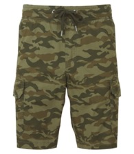 Men's camo cargo utility shorts
