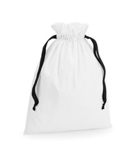 Cotton gift bag with ribbon drawstring