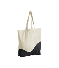 Organic cotton wave print maxi tote
