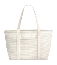 Striped organic cotton shopper