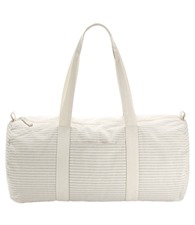 Striped organic cotton barrel bag