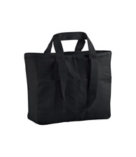 Double-handle cargo pocket tote